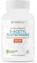 TerraForm Nutrition Extra Strength S-Acetyl Glutathione 300mg – 60 cápsulas resistentes al ácido - Suplemento Glutathione Premium - Suplemento SAG de forma altamente biodisponible y estable – Hecho en EE.UU.