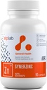 ATP LAB Synerzinc 90 caps - Suplemento Vegan Zinc para Hombres y Mujeres - Suplementos Minerales de zinc - Esquí saludable - Vitaminas de zinc para adultos