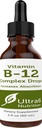 Ultra6 Nutrición Vitamina B12 Sublingual Liquid Drops - B12 Metilcobalamin Suplemento Grande para la Energía - Vitamina-B Suplementos para Hombres Mujer - 90 Day Supply