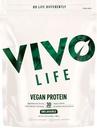 Vivo Vegan Protein Powder - 0,7 oz de Proteína de base vegetal por Scoop, 30 Servimientos (31,7 oz) (Vanilla) (31,7 oz, Sin sabor)