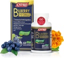 CATALO Bilberry Eye Fórmula con Vegetariano DHA - Suplemento de Cuidado de los Ojos con Mirtoselect Bilberry Extract, DHA de Algae, Lutein, Zeaxanthin, Grape Seed Extract, y Zinc - 60 cápsulas vegetarianas