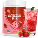 Electrolyte Powder – Zero Sugar Hydration Mix ← 90 Servings  Keto, Vegan, Gluten-Free ← Electrolitos naturales para la recuperación de músculos, Energy &amp; Immune Support ← Strawberry Flavor ← para los corredores, mujeres