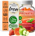 Prenatal Vitamina Gummies for Women TEN " Postnatal TEN Vegan, Halal, Gelatin Libre Silencio con Folate, Iron " Biotin Silencioso, Postpartum Energy " Hair Health