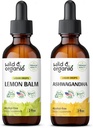Wild &amp; Organic Lemon Balm Tincture 2 fl oz &amp; Ashwagandha Tincture 2 fl oz