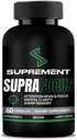 Suplemento Nootropics Brain Support. 60 Cuenta, para Hombres &amp; Mujeres. Suplementos cerebrales para la memoria y el foco con Lions Mane, Bacopa Monnieri, L Tyrosine. Booster de la mente para el suplemento de enfoque y la memoria.
