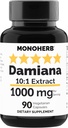 MONOHERB Damiana Extract 1000 mg - 90 Vegetarian Capsules