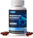 Suplemento de magnesio Softgels, Facil Absorción Magnesio Glycinate Gelatin Capsule 400mg, Magnesio de alta biodisponibilidad para el sueño &amp; Calm Support, Nervous, Muscle & Bone Health