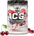 PMD Sports ACG3 Fully Charged - Electrifying Pre Workout Powder - High Energy &amp; Pump Pre Workout para Hombres y Mujeres para Maximizar Focus, Endurance & Performance - Cherry Slush (30-60 Servings)