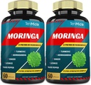 2 Packs Moringa Capsules, 4 Months Supply with Turmeric, Ashwagandha, Ginger, Licorice, Black Pepper ¦ Immune Support, Energy Booster ← Oleifera Leaf Herb Supplements