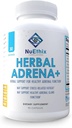 NuEthix Formulations Herbal Adrena+, Adrenal Support Supplements for Women ' Men, Cortisol Support, Improve Energy Levels " Mood, Incluye Cordyceps " Ashwagandha, Non-GMO, Gluten Free, 30 Servings