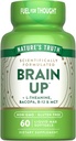 La verdad de la naturaleza Brain Up Softgels tención 60 Conteo con L-Theanine, Bacopa, B-12 &amp; MCT ← Non-GMO y Gluten Free Supplement
