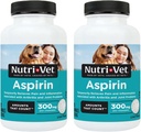 Nutri-Vet Aspirin Chewables para perros grandes, 75 Cuenta, Pack de 2