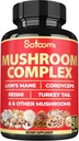 Satoomi 90 Capsules - 10in1 Turquía Tail Suplemento con Lions Mane, Turquía Tail Mushroom, Reishi Mushroom &amp; Otros - por 90 días