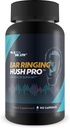 Ear Ringing Hush Pro - Tinnitus Relief for Ringing Ears - Complemento de soporte de Audición - Soporte Reducción de la hinchazón &amp; Mejora de la Circulación para Alivio del Anillo de Ojeras - Natural Formula Ear Ring Pills