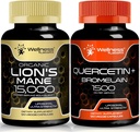 WELLNESS LABSRX Quercetin con Bromelain  durable Lions Mane Capsules