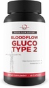 Flujo de sangre Gluco Tipo 2 - Sangre Boost Blood Flow Support - Apoyo Sangre Salud - Suplementos de Circulación Pobre - Suplementos de Circulación de Sangre - Sangre Vessel Health