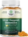 Limpieza Herbal Liver Detox Gummies Liver Support Milk Thistle Gummies with Artichoke Extract Turmeric Curcumin and L-Carnitine - Vegan and Non-GMO - Sweet Lemon (30 Servings)