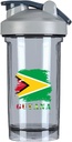 Vintage Guyana Guyanese Bandera 18 Ounce Shaker Cup,Fashion Theme Pattern Shaker Bottle Leak-proof Workout Shake Bottles 500ML/18 oz Perfecto para Pre Workout-2