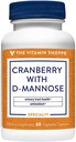 La Arándano de Vitamina Shoppe con D-Mannose, Urinary Tract &amp; Bladder Health, Antioxidante con vitamina C de 60 mg con Cranrich (Cranberry Concentrate) (60 cápsulas de verduras)