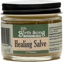 Botánicos de la Canción de Nacimientos Salve de Sanación Herbal Primer Intento de Ayuda, Herbal Skin Irritations Salve, 1.5oz Jar