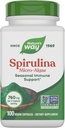 Camino de la Naturaleza Spirulina Micro-Algae, Soporte Estacional de Inmuno*, Fuente de Vitamina A (Beta Carotene), 760 mg por Serving, 100 cápsulas Vegan (Paquete May Vary)