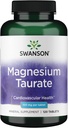 Swanson Magnesium Taurate - Suplemento Mineral- Magnesio Natural y Fórmula Taurina (120 Tabletas, 100 mg cada una)