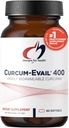 Designs for Health Curcum-Evail 400 - Bioavailable Turmeric Curcumin Supplements - Evail Emulsification Technology - Curcumin C3 Complex with Turmeric Oil + Vitamin E, Non-GMO (60 Softgels)