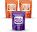 MUUK' SUPERFOODS ANTE Decaf Mushroom Coffee Bundle TENIDO 60 Servings of Lion's Mane Mushroom Powder Plus 60 Cups of Decaffeinated Instant Coffee