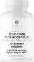 DR. EMIL NUTRITION 9000mg Organic Lions Mane Supplement Capsules with Chaga, Reishi & Maitake - Natural Mushroom Blend for Wellness Support