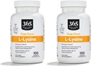 365 By Whole Foods Market, L Lysine 500 Mg Vegetable Capsules, 100 Count (Pack of 2)