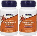 AHORA Vitamina D-3 5,000 UI,120 Softgels (Pack de 2)