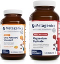Metagenics Bundle - Ultra Potent-C Chewable &amp; Magnesium Glycinate - 90 Tablets of Ultra Potent-C Chewable for Immune & Antioxidant Support - 120 Tablets of Mag Glycinate for Nervous System Support
