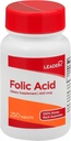 Leader Folic Acid 400MCG Tablets 250 Ct. Essential for Cell Growth &amp; Development
