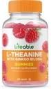 Lifeable L Theanine with Ginkgo Biloba - Great Tasting Natural Flavor Gummy Suplemento Vitaminas - No GMO Gluten Free Vegan Chewable - para ayudarle a concentrarse y relajarse - para adultos Hombre Mujeres - 60 Gummies