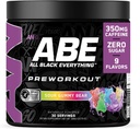 Todo Negro Todo Pre Workout Powder ← 30 Servings ← Sour Gummy Bear  350mg Caffeine ← Nootropic Pre-Workout Blend ← Beta Alanine + Citrulline Silencio Energy Supplement for Hombre and Women