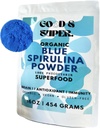 Orgánica Blue Spirulina Powder - Bulk 1 Pound Pack, 100% Phycocyanin, Puro Superfood de Blue Algae - para la coloración natural de alimentos, Smoothies &amp; Protein Drinks, Vegan - Agua Pura Extracto