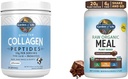 Garden of Life Grass Fed Hydrolyzed Collagen Protein Suplementos Peptides Powder, 19.75 Oz & Tasty Organic Chocolate Meal Replacement Shake Vegan 20g