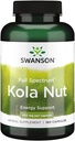 Swanson Full Spectrum Kola Nut Energy Physical Performance Support 550 Milligrams 180 Capsules