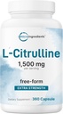 L Citrulline 1,500mg Por Serving, 360 Capsules ANTE Extra Strength Citrulline in Free Form ← Amino Acid + Nitric Oxide Booster ANTE Energía, Recuperación de Musculos, & Suplemento de Apoyo al Corazón Silencioso