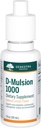 Genestra Marcas D-Mulsion 1000 - Vitamina Líquida D Suplemento - Natural Lemon Flavor - 1 Fl Oz