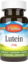 Carlson - Lutein, 6 mg, Visión sana y función del ojo, antioxidante, 60 Softgels