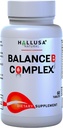 Hallusa Complejo Natural de Vitamina B con Biotina, B12, B6, B3, B2 – Energía, Metabolismo y Peluquería 60 Tabletas – Suplemento diario B-Complex con ácido fólico, Inositol " Choline