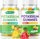 Potasio Citrate Gummies 1000mg, Potency Potassium Supplement Gummies for Adults Women &amp; Men, Potassium Gummies Support Leg Cramps &amp; Muscle Health, Pineapple & Mixed Fruit Flavor