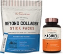 Live Conscious Beyond Collagen Types I, II, III, V & X Stick Packs + MagWell Magnesium Zinc &amp; Vitamin D3 ¦ Hair, Skin, Nail y Joint Support + Bone & Heart Health, Immune System Support