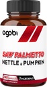 agobi Saw Palmetto Supplement with Nettle Leaf & Pumpkin - Support for Restful Mood, Hair Health, Immune System & Energy Production - 240 Veggie Capsules for 4-Month Suppply