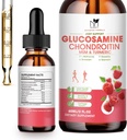 Glucosamine Chondroitin MSM Liquid Drops-w/ Turmeric Boswellia Quercetin Bromelain-Vegan, Antioxidant Support for Back,Knee,Hands-Joint Support Supplement Supports Healthy Joints, Mobility & Cartilage