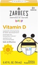 Zarbee's Vitamin D Drops for Infants, 400IU (10mcg) Baby &amp; Toddler Liquid Supplement, Newborn &amp; Up, Dropper Syringe Included, 0.47 Fl Oz