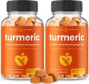 Gummies Turméricas para Adultos &amp; Niños con Ginger &amp; Black Pepper Extract tención 95% Curcuminoides ← Vegan Natural Curcumin Joint Support TEN 120 Tumeric Gummy Supplements (2-Pack)