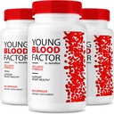 NutraRize (3 Pack) Young Blood Factor Capsules - Official Blood Vessel Cleaner Formula, All Natural Supplement to Maintain Healthy Stable Levels, YoungBloodFactor Support Pills Reviews (180 cápsulas)