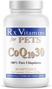 Vitaminas Rx para mascotas COQ10-30 para perros &amp; gatos - Farmacéutica Grado Ubiquinone - 30 Softgels